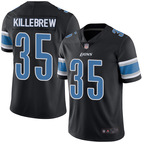 Detroit Lions Limited Black Men Miles Killebrew Jersey NFL Football #35 Rush Vapor Untouchable